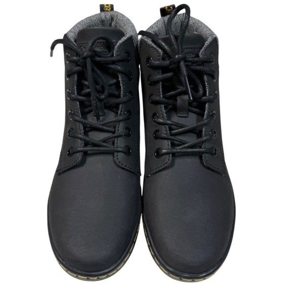Dr. Martens Maelly Black Leather Herringbone Boots Dark‎ Academia Grunge Size 6 - Picture 3 of 15